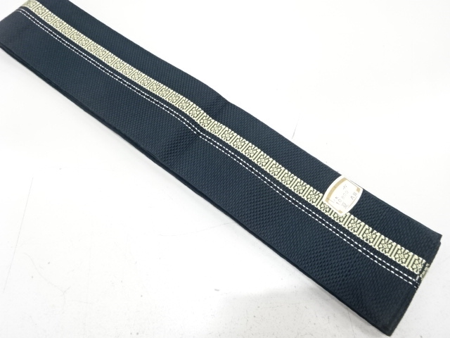 JAPANESE KIMONO FOR MEN / KAKU OBI / WOVEN STRIPE